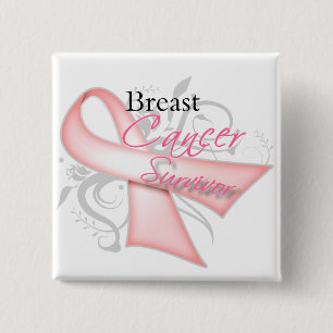 Breast Cancer Survivor 15 Cm Square Badge