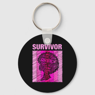 Breast Cancer Survivor African American Woman Nk A Key Ring
