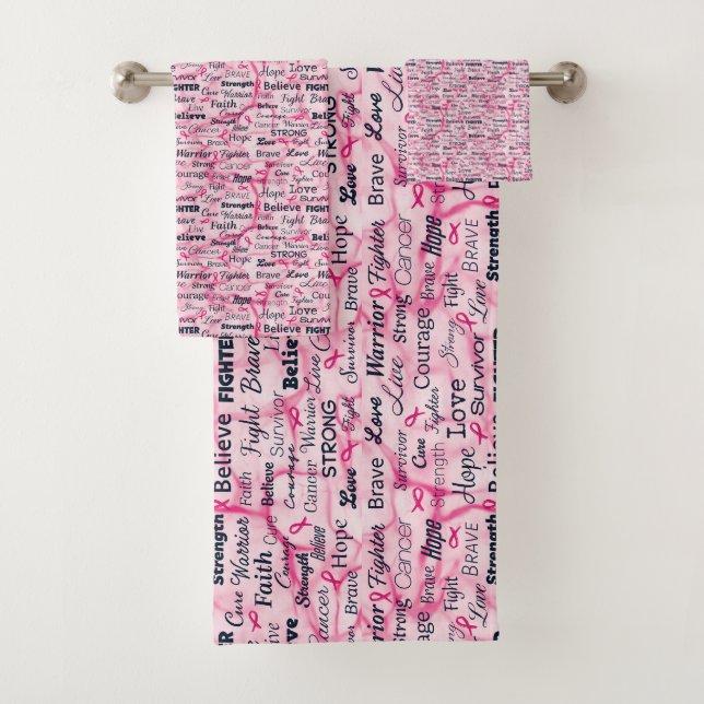 Breast Cancer Survivor Awareness Bath Towel Set (Insitu)