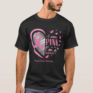 Breast Cancer Survivor Awareness Pink Ribbon  T-Shirt