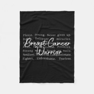 Breast Cancer Survivor Awareness Support Pink Fleece Blanket