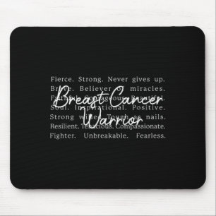 Breast Cancer Survivor Awareness Support Pink Mouse Pad