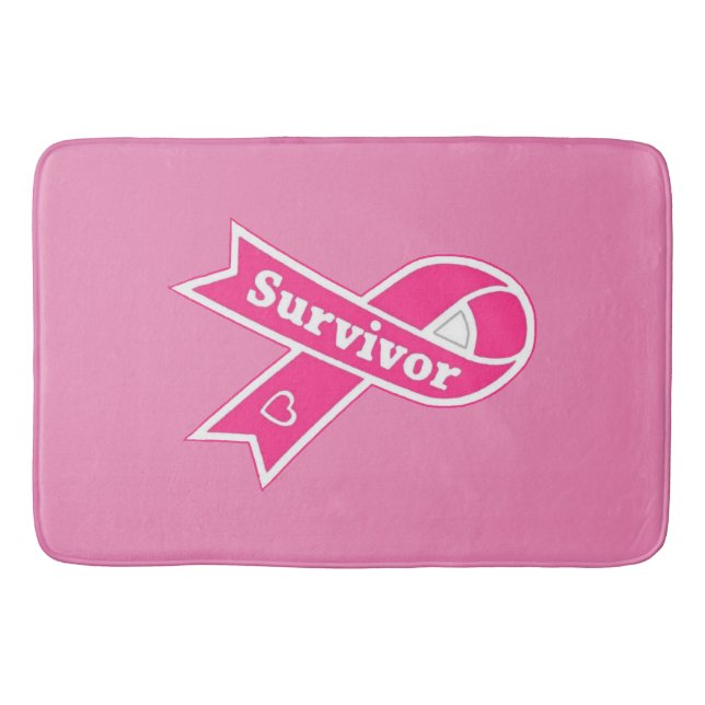Breast Cancer Survivor  Bath Mat (Front)