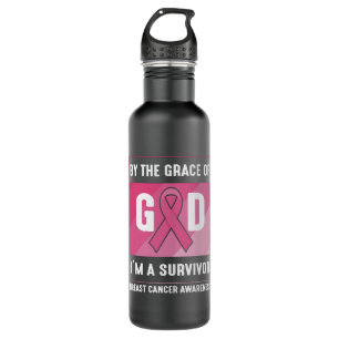 Breast Cancer Survivor By God’s Grace Christian 710 Ml Water Bottle
