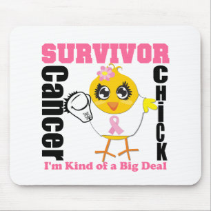 Breast Cancer Survivor Chick Ribbon Mouse Pad