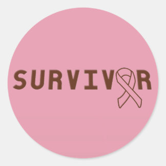 Breast Cancer Survivor Classic Round Sticker