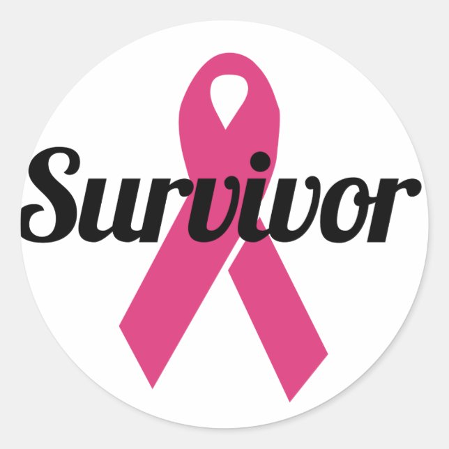 Breast Cancer Survivor Classic Round Sticker (Front)