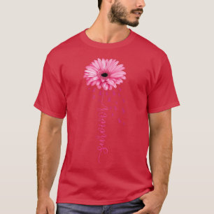 Breast Cancer Survivor Flower Ribbon Breast Cancer T-Shirt