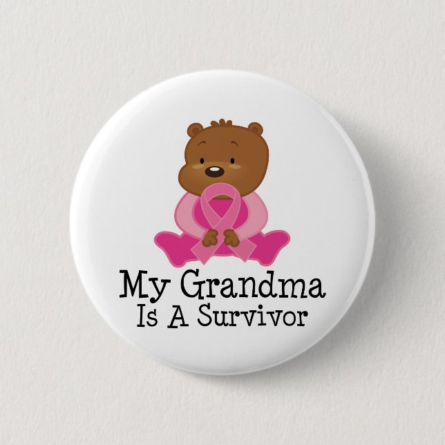 Breast Cancer Survivor Grandma 6 Cm Round Badge (Front)