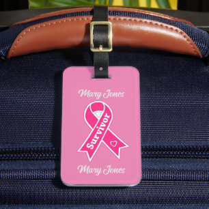 Breast Cancer Survivor Luggage Tag