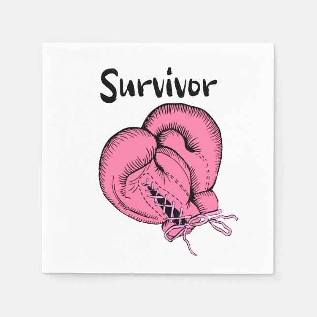breast cancer survivor napkin (Front)