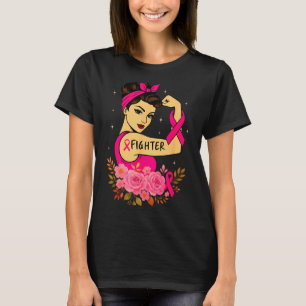 Breast Cancer Survivor Rosie Riveter Pink Awarenes T-Shirt