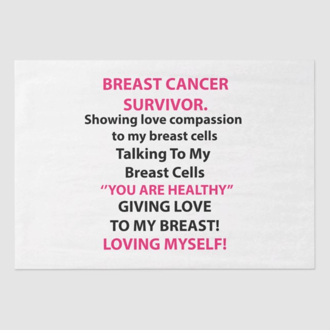 Breast Cancer Survivor Tissue Paper (Front)