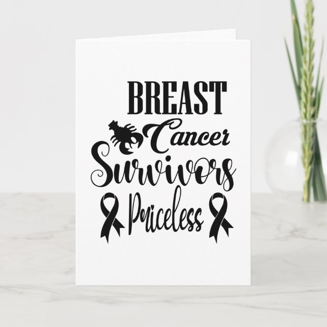 Breast Cancer Survivors Priceless Card (Front)