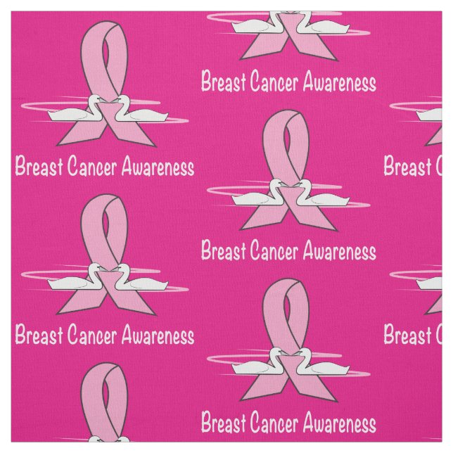 Breast Cancer Swans of Hope Fabric (Swatch)