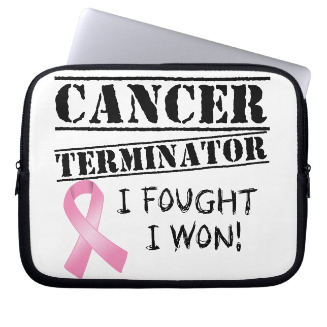 Breast Cancer Terminator Laptop Sleeve (Front)