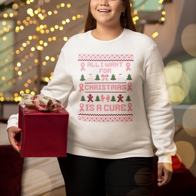 Breast Cancer Ugly Christmas Sweater, Gift Sweatshirt (Creator Uploaded)