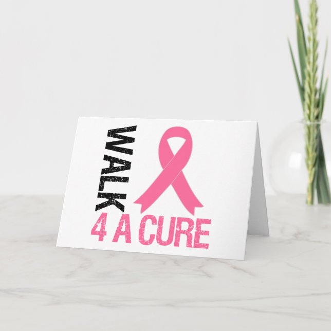 Breast Cancer Walk For A Cure Card (Front)