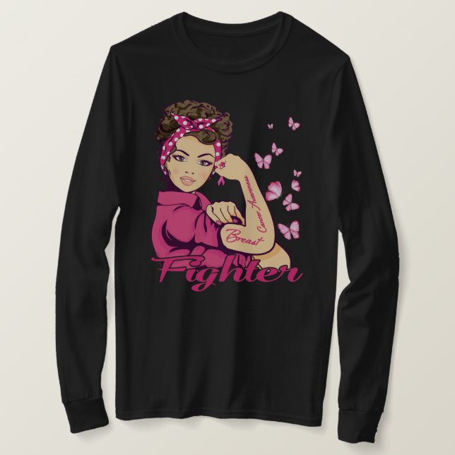 Breast Cancer Warrior Awareness Tee Support Believ (Design Front)