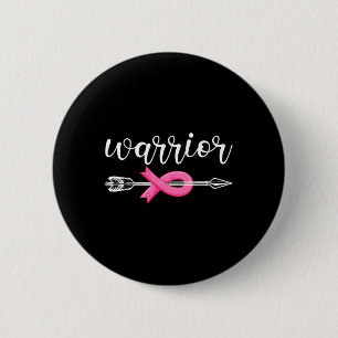 Breast Cancer Warrior Breast Cancer Awareness  6 Cm Round Badge