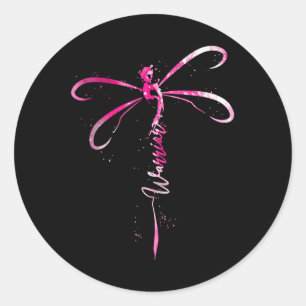 Breast Cancer Warrior Breast Cancer Awareness Drag Classic Round Sticker