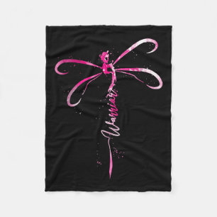 Breast Cancer Warrior Breast Cancer Awareness Drag Fleece Blanket