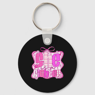 Breast Cancer Warrior Coquette Pink Ribbon She Is Key Ring