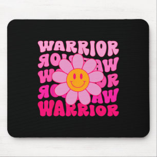 Breast Cancer Warrior Flower Pink Ribbon Mouse Pad