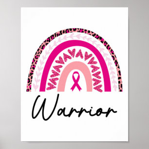 Breast Cancer Warrior Pink Breast Cancer Awareness Poster