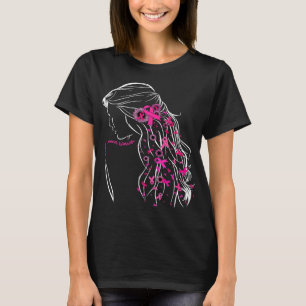 Breast Cancer Warrior Strong Women Pink Ribbon Sun T-Shirt