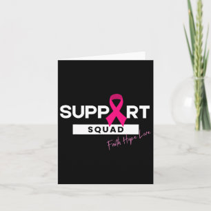 Breast Cancer Warrior Support Squad Breast Cancer  Card
