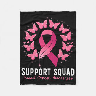 Breast Cancer Warrior Support Squad Breast Cancer Fleece Blanket