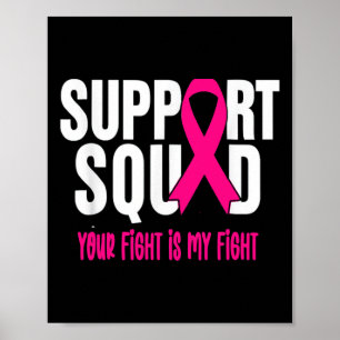 Breast Cancer Warrior Support Squad Breast Cancer Poster
