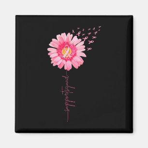 Breast Cancer Warrior Support Squad Sunflower Pink Magnet