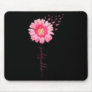 Breast Cancer Warrior Support Squad Sunflower Pink Mouse Pad
