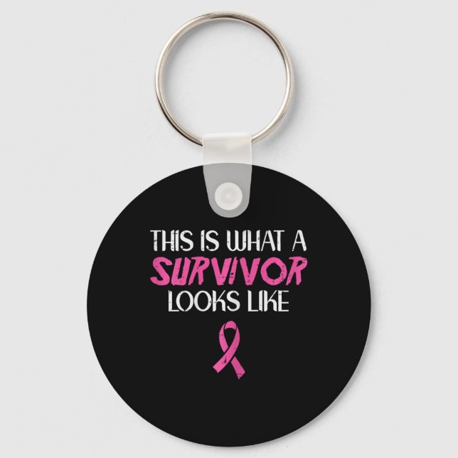 Breast Cancer What Survivor Look Like Awareness Ri Key Ring (Front)