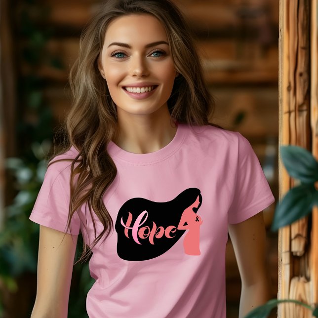 Breast Cancer Woman Hope Encouragement T-Shirt (Creator Uploaded)
