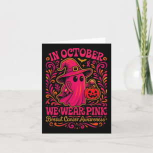 Breast Cancer Women Halloween 2025 In October We W Card