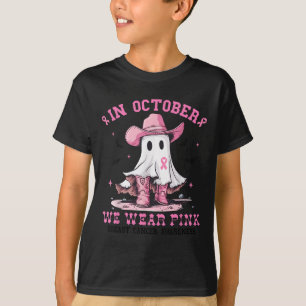 Breast Cancer Women Halloween In October We Wear N T-Shirt