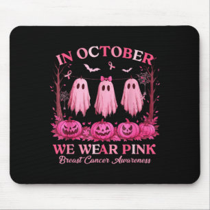 Breast Cancer Women Halloween In October We Wear P Mouse Pad