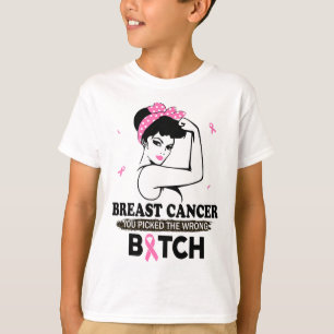 Breast Cancer You Picked The Wrong Funny Gifts T-Shirt