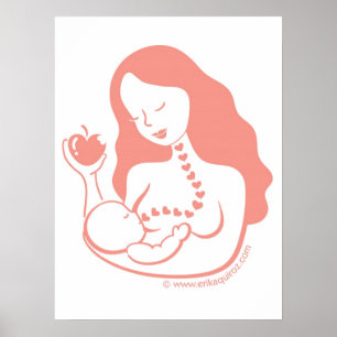 Breast Feeding Mother and Child Poster
