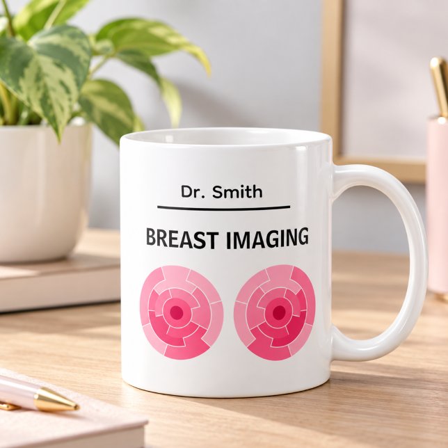BREAST IMAGING Team Editable Text Custom Coffee Mug (Creator Uploaded)