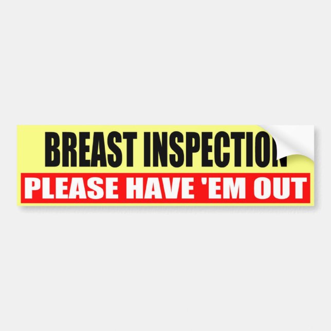 BREAST INSPECTION BUMPER STICKER (Front)
