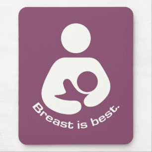 Breast Is Best Icon - Mauve Mouse Pad