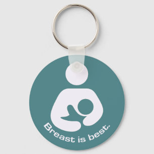 Breast Is Best Icon - Teal Key Ring
