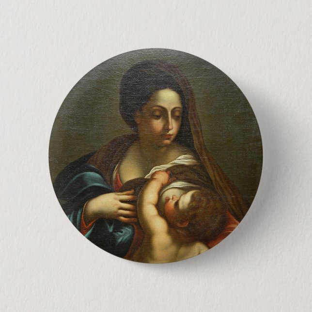 BREAST OF MARY 6 CM ROUND BADGE (Front)
