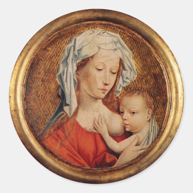 BREAST OF MARY CLASSIC ROUND STICKER (Front)