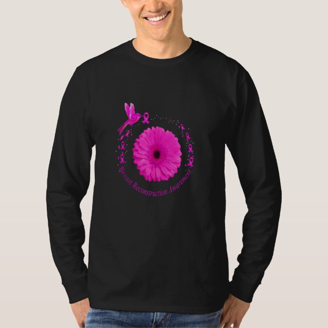 Breast Reconstruction Awareness, Hummingbird Sunfl T-Shirt (Front)