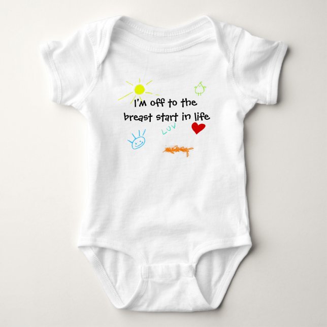 Breast Start Baby Bodysuit (Front)